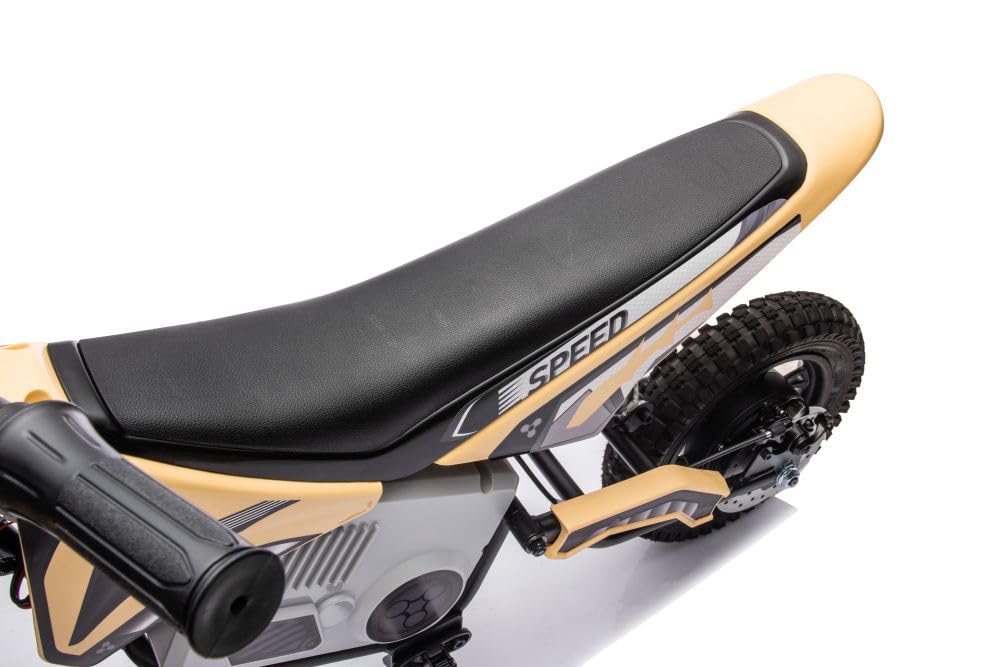 Moto da motocross elettrica LE-A9901, colore cachi, 36 V e 350 - +6 anni