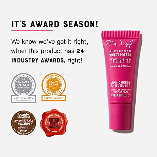 DR. LIPP Superfood Tints. 4-In-ONE. Lip Gloss, Lip Tint, Cheek Blush, Tinted Eye Gloss. 100% natural. 3 x 8ml Tubes. - Image 6