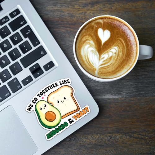 Image of Avocado Sticker 8 Pcs (Large Size) Vinyl Stickers Laptop Waterproof Decal for Car Bumper Water Bottle Notebook Luggage Window Party Birthday Decorations - Size 4 Inches