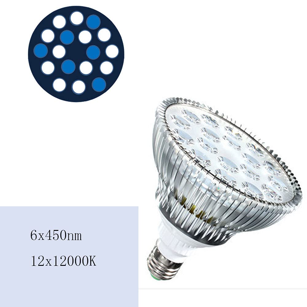 Luz Acuario 54W Aquarium LED Lighting Completo Spectrum Coral Reef Plantas CRECIENDO LUZ Tanques DE Pescados ACUARIOS para LOS REFUGIOS DE Algae DE SUPM Acuario lámpara (Color : 18G)