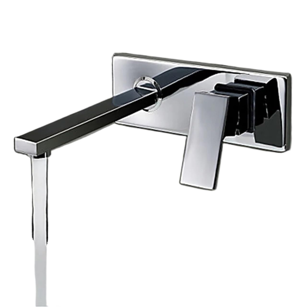 Naqzrxpml One Color Wall Mounted Washbasin Water Tap Flush Faucet Bathroom Basin Mixer For Shower