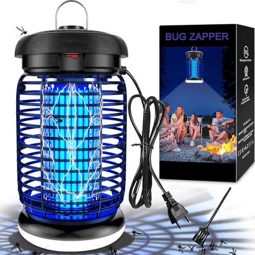 WUEAOA Lampe Anti Moustique, Lampe Anti Mouche 4200V 18W UV Tueur d'Insectes Électrique Anti Insectes Répulsif, Norme IPX4‌ pour Intérieur et Extérieur