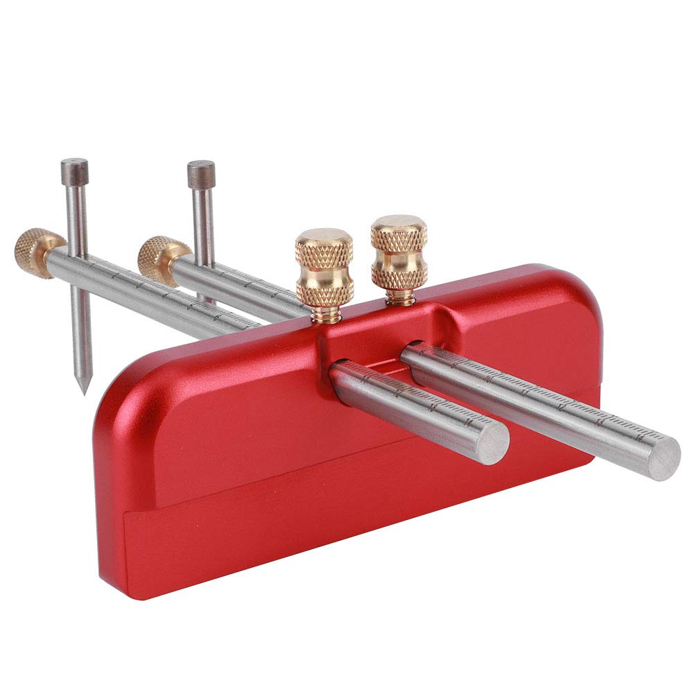Calibre de Marcado para Carpintería, Herramienta de Trazado Aleación de Aluminio Regla de Calibre de Embutir de Doble Cabeza Trazador Lineal para Carpintería Calibre de Marcado