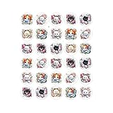 90 Floral Kittens Cats Handmade Stickers Scrapbook Journal Planner Envelope Label 1.5 inch Round Seals Party Favor