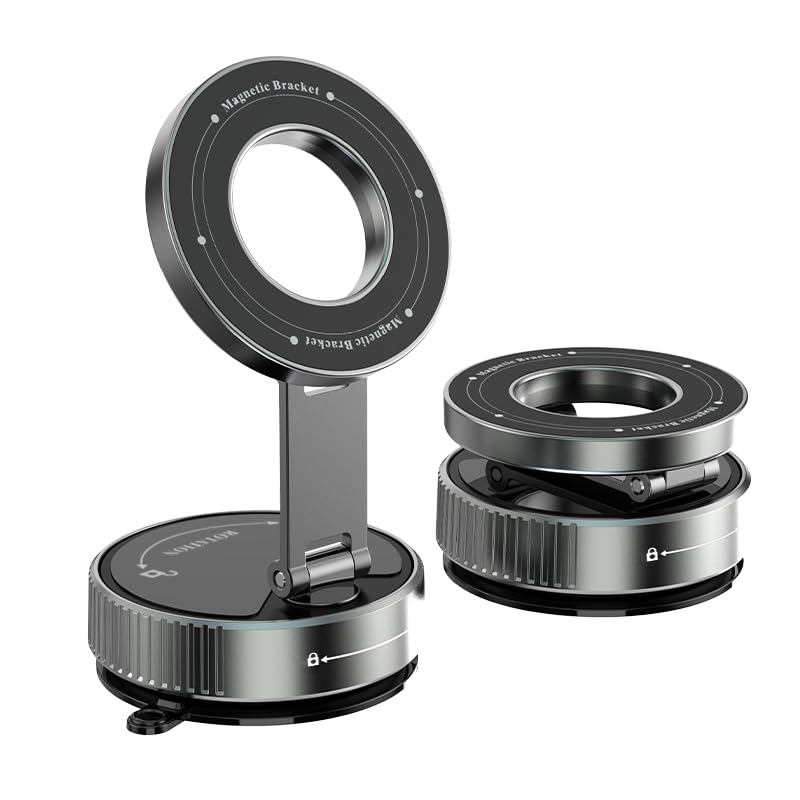 Arruilys Car Phone Holder for Magsafe 360 Nano Gel Vacuum Magnetic Phone Holders for Your Car 108 LBS