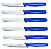 Victorinox Jeu de 6 couteaux de table/à pain Bleu