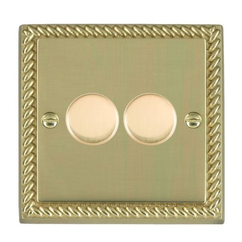 Hamilton 902X40 - 2 Gang 2 Way 400W Dimmer Rope Edge in Brass : Amazon ...