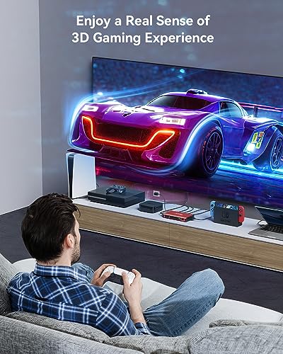 Image of HDMI Switch 5 in 1 Out 4K@60Hz, GANA HDMI Splitter Switcher with Remote, Aluminum HDMI 2.0 Switch Box Hub for 3D, HDCP2.2, HDR, Compatible with Xbox, PS5 /4 /3,Fire Stick,Roku,Blu-Ray Player, Red