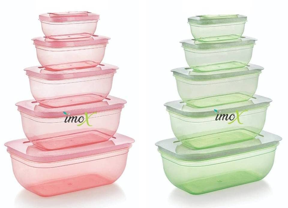 IMOX Bpa Free 5+5 Set Plastic Container Set For Kitchen & Refrigerator/Fridge Storage Container/Fridge Storage Boxes for Fish Meat and Vegetable (Multicolor) (B08NZHZR1H) Amazon Price History, Amazon Price Tracker