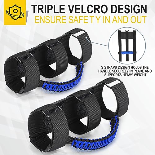 Image of moveland Upgrade Roll Bar Grab Handles for Jeep Wrangler TJ YJ JK 1955-2023