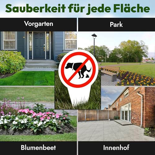 VANEJA Premium 2er-Set, Steckschild hier kein Hundeklo, Extra Robust 4 mm | 24 x 14 cm | Made in Germany Verbotsschild mit PE-Kern und Aluminiumschicht, UV-Beständig für innen und außen.