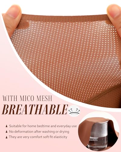 UNDER THE SEA Tummy Control Underwear for Women High Waisted Briefs Seamless Full Coverage Ladies Panties 4 Pack S-XXXL4