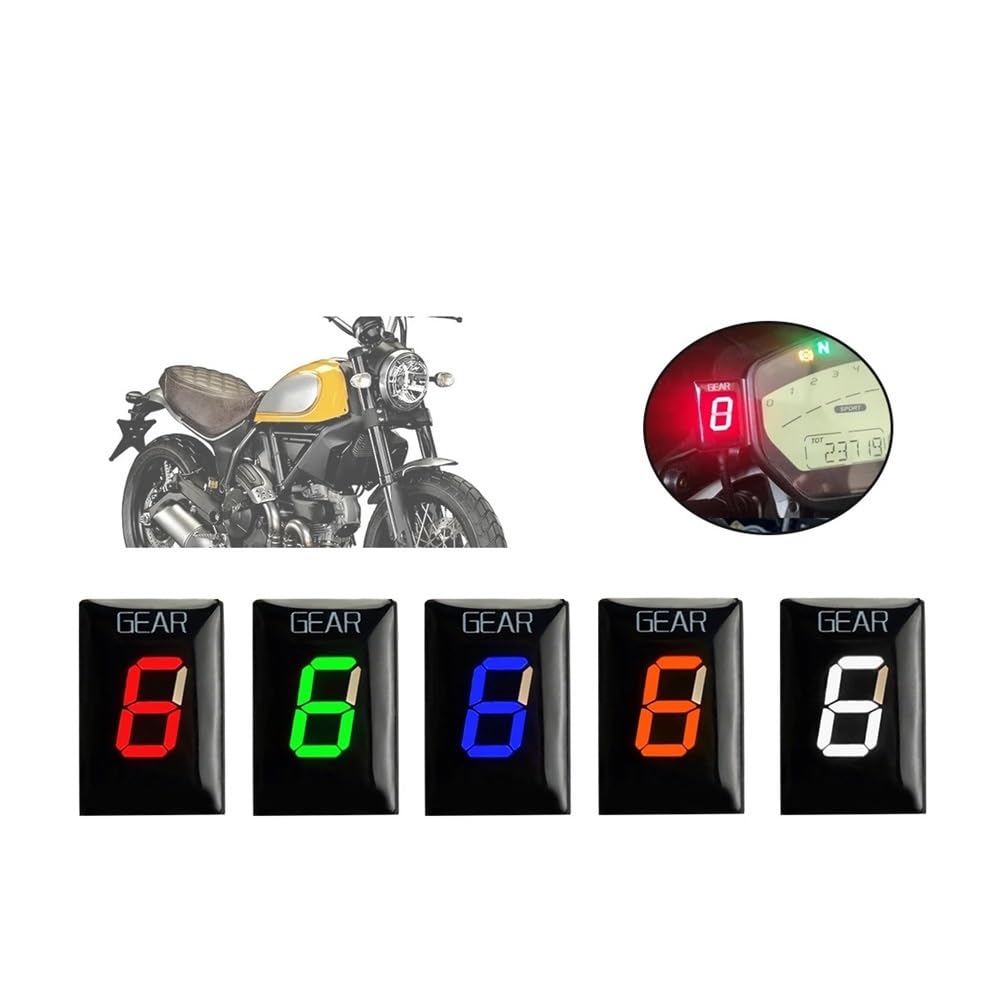Indicatore di Cambio Marcia per Moto, indicatore di Marcia ECU, Display velocità Marcia per Scrambler 800, Scrambler 1100, 400, 1000 2018 2019, Accessori (Blu)