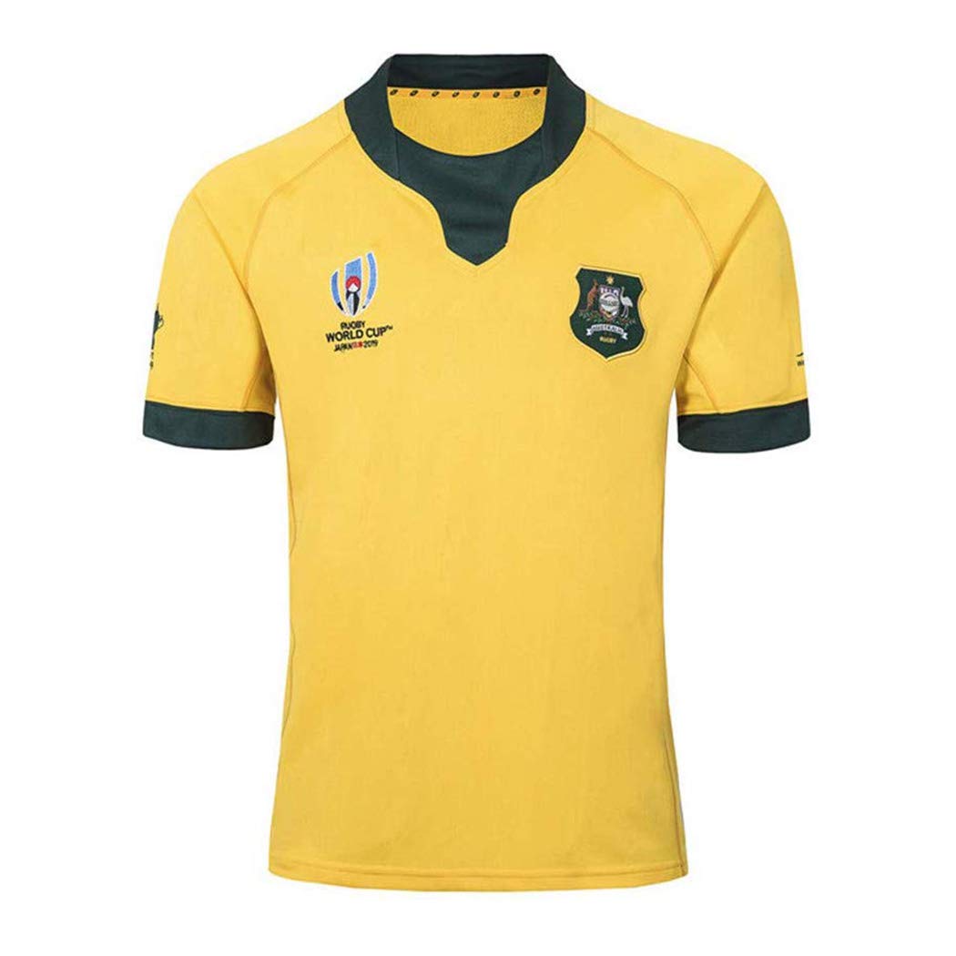 2019 World Cup Rugby Jersey Rugby Jersey Australian Home/Away for Men Short Sleeve Casual T-Shirt Training Suit Australia Home Away