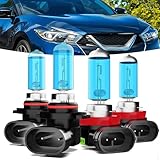 TTDBDAN Halogen Headlights Fit For Nissan Maxima 2009-2014 Headlight Bulbs,9005/H10/HB3 High Beam + H11/H8/H9 Low Beam Bright Front Car Lights,Plug And Play,Pack of 4 (Nissan Maxima 2009-2014)