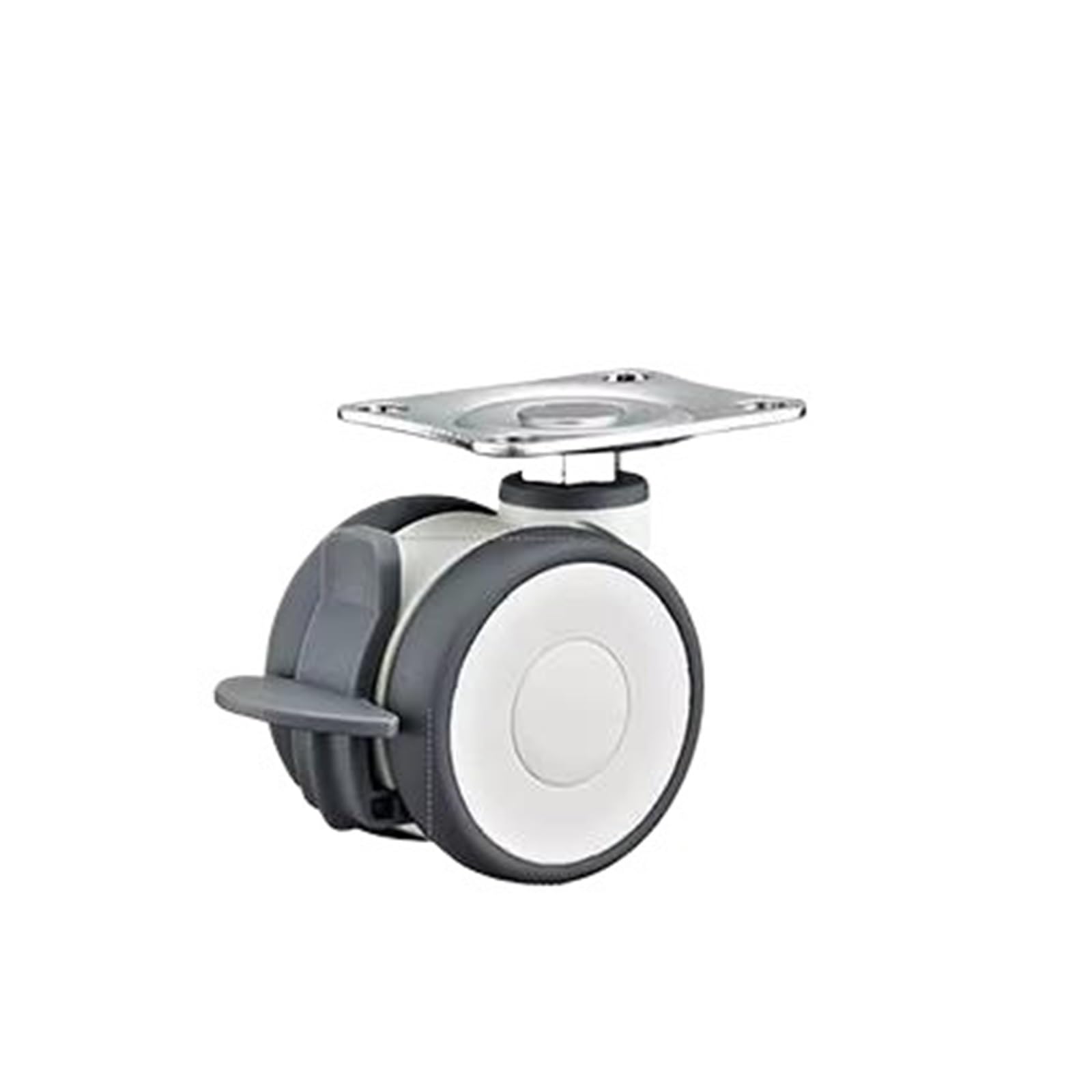 MXXDMOPD 2 Pieces/lot .5 inch Full Plastic Double Caster Swivel Wheel/Screw/Flat Bottom Silent Wheel(A-2)