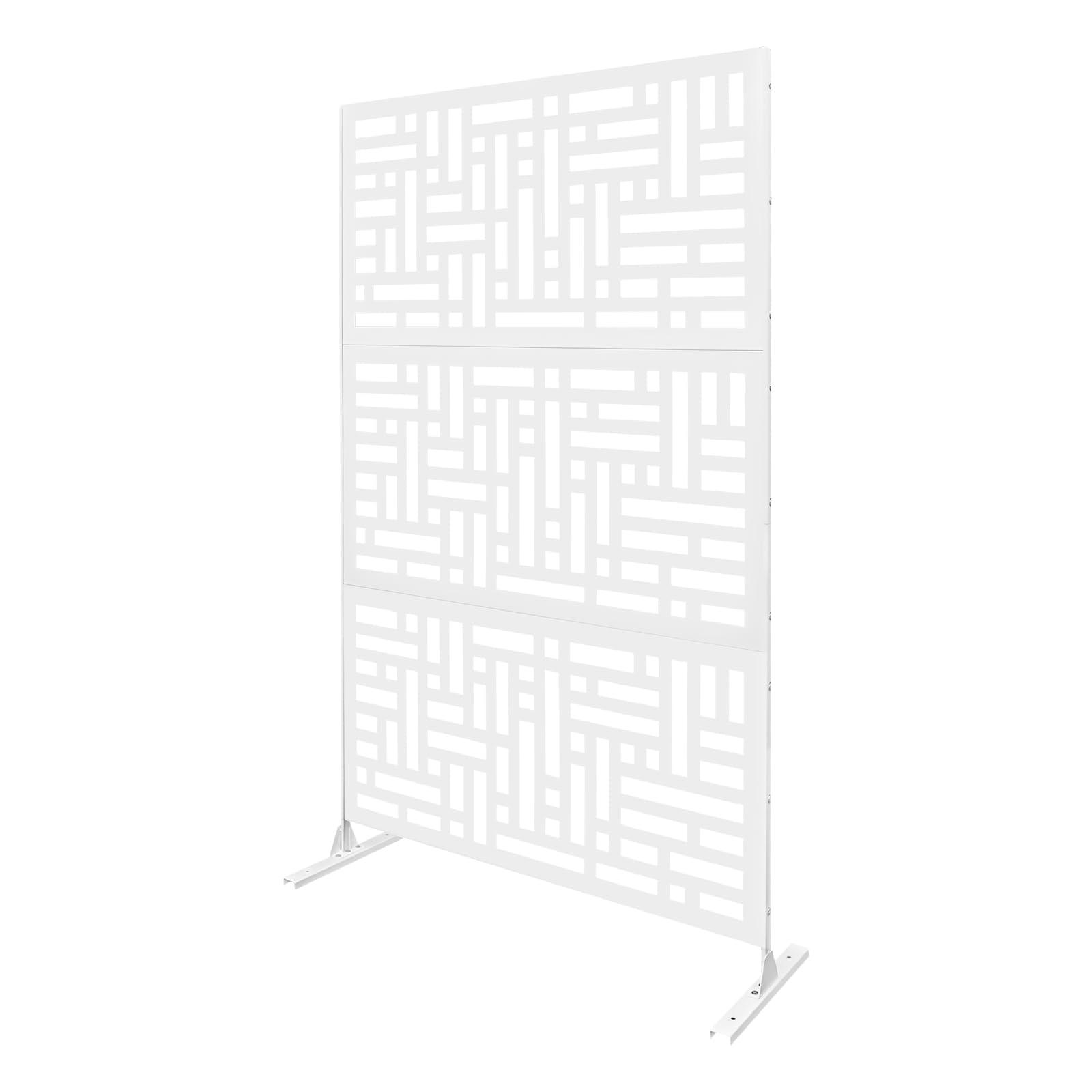 Parawan, 120 x 40 x 190 cm, dekoracyjna ścianka działowa ze stojakiem, metal, na taras, podwórko, balkon