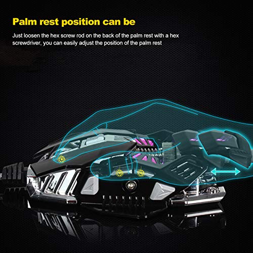 Gaming Mouse,Ergonomic USB Computer Mouse,Wired Competitive Optics Gaming Mouse,Wired USB Mechanical Glowing Crystal Ball Aggravated Computer Accessories(1) - Thumbnail 5