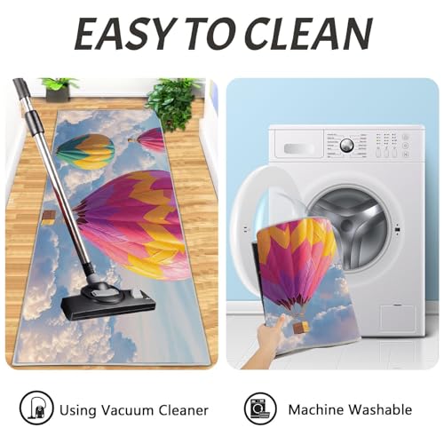 Alfombra de cocina de 2 piezas lavable y tapete absorbente antideslizante para baño 6