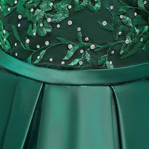 REXREII Flower Girls Tulle Dress Long Sleeve Lace Birthday Wedding Bridesmaid Party Prom Formal Dance Evening Ball Gown4