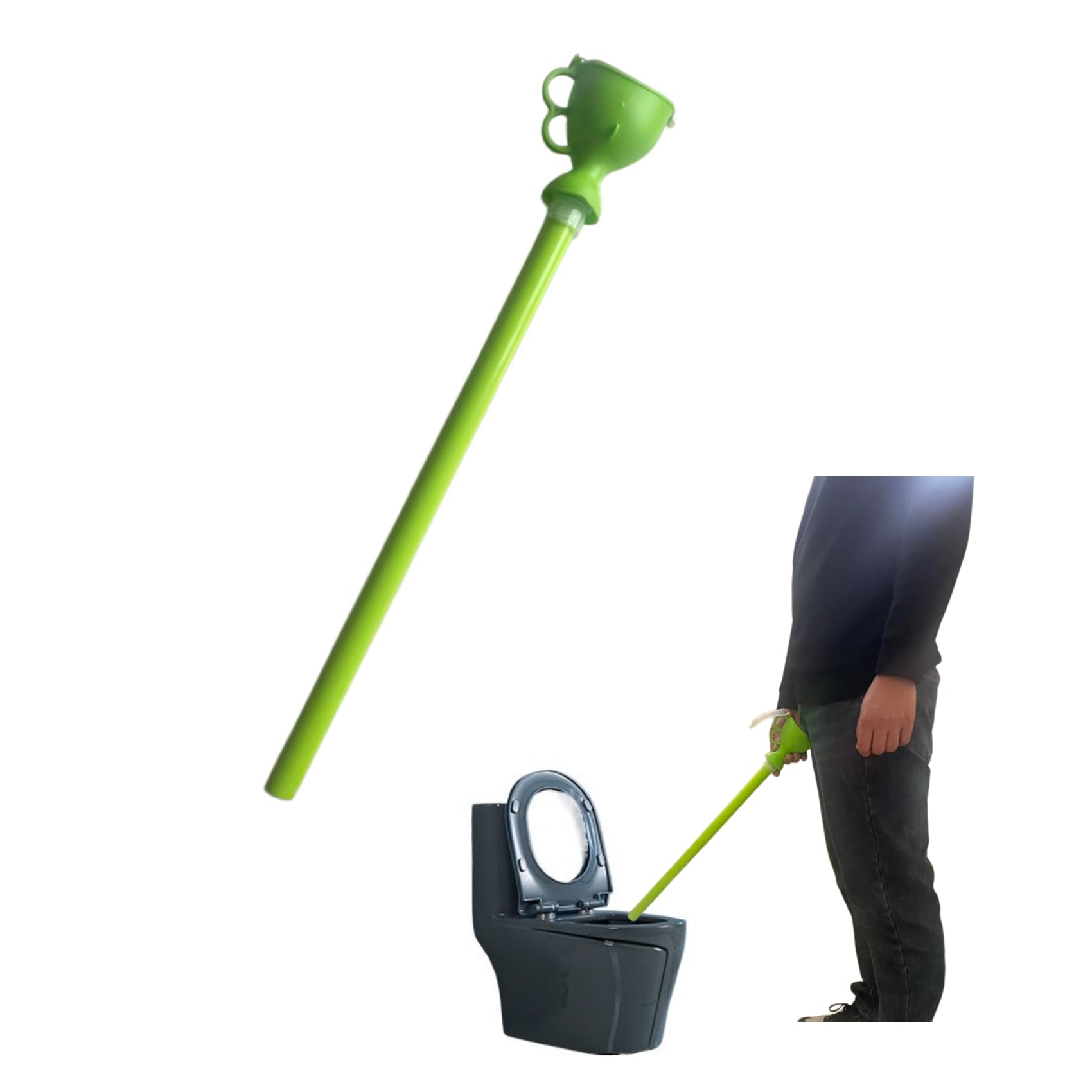 Portable Men's and Women's Urinal Funnel，Reusable Stand to Pee Funnel for Camping Trips, Home Use，Effectively Prevents Urine Splashing，Easy to Clean and Store (Green)