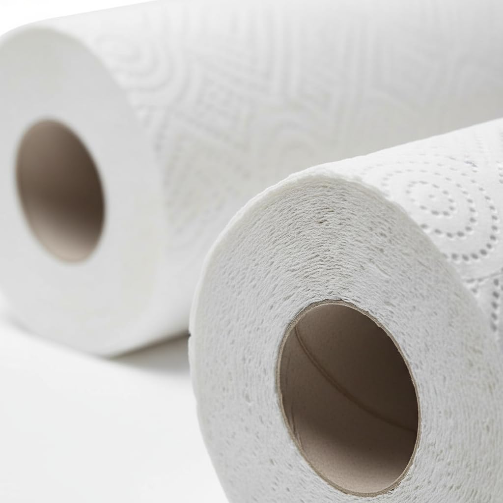 wolk 16 Rollen Küchenrolle Plastikfrei - 3-lagig Saugstark Küchenpapier | Großpackung mit 816 Blatt FSC-Zellstoff, extra saugstarke Haushaltsrollen, reißfestes Papierhandtuch ohne Parfüm