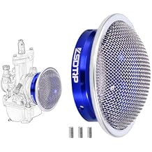 Carburetor 50mm Air Filter Clean Velocity Stack CNC Aluminium Alloy with SUS304 Mesh For PWK 21-30mm PE28-30mm CarbBlue,50mm-H20