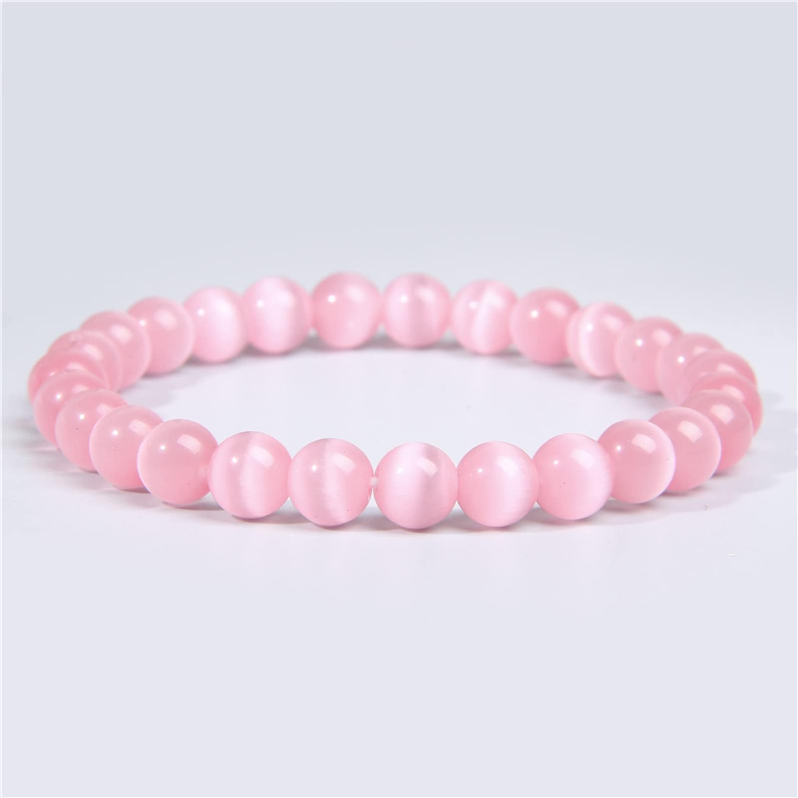YCTTKDD Bracciale con Perline in Pietra Naturale da 8 mm per Donna, Uomo, Bracciale con Perline di Quarzo, Braccialetti con Perline di, Agata Rotonda, Regalo di Gioielli