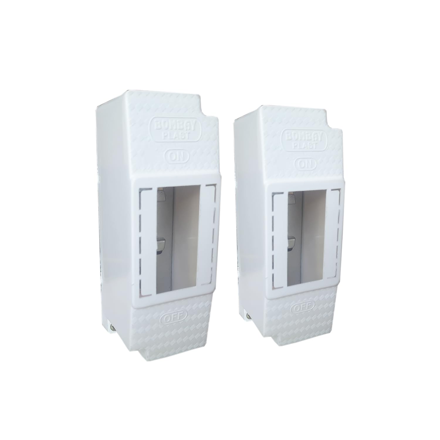 Glare Max 2 Way 1&2 MCB Cover SPN Plastic Wall Plate Power MCB Box Distribution Board Heavy Duty - (White Pack of 2)-image-27