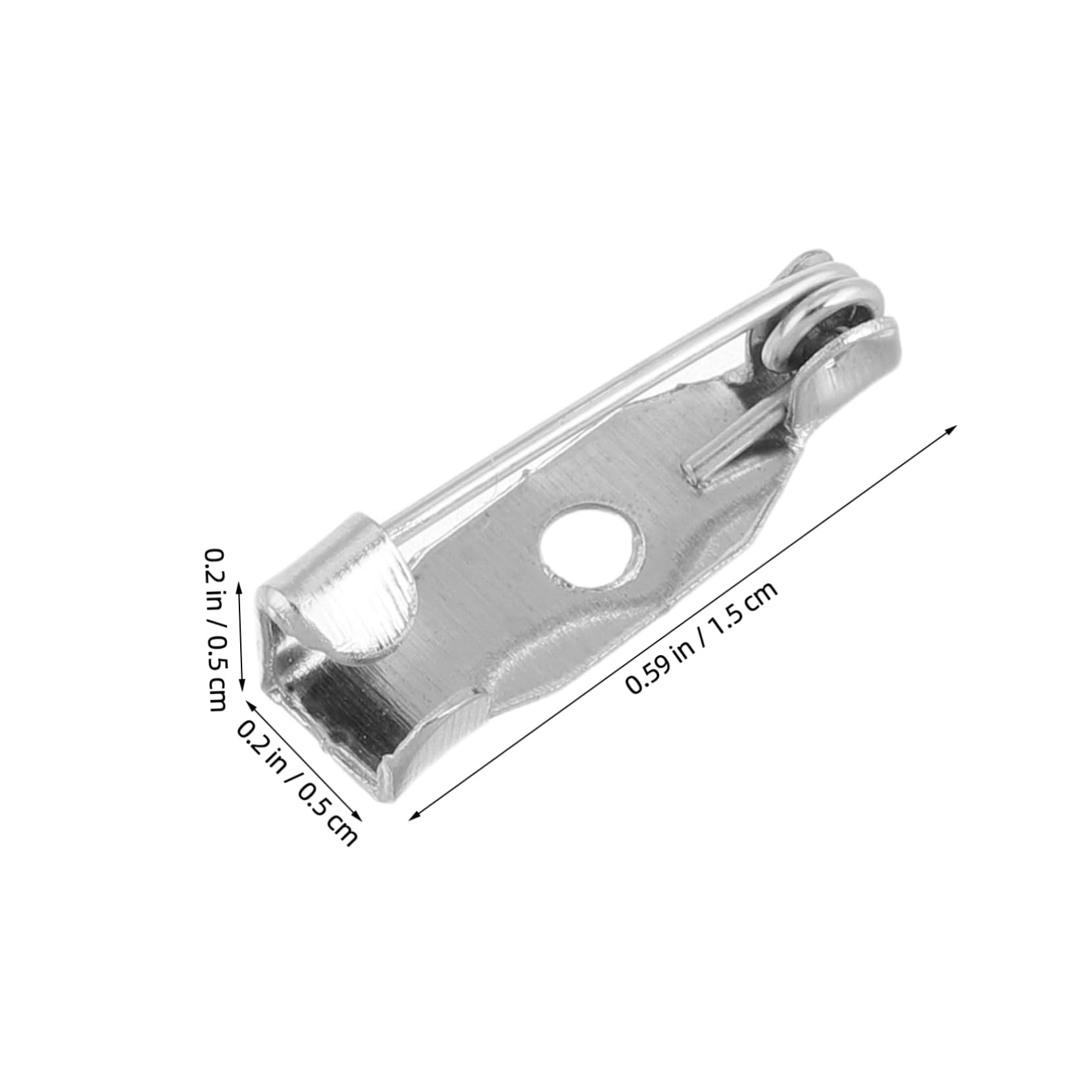 KALLORY Versatile Lapel Pins 200pcs Safety Pin Brooch Clasp Brooch Fashionable Design for Occasion