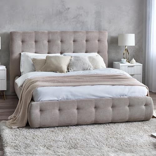 Letto matrimoniale Odette 135 cm - chiaro tortora