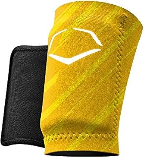 EvoShield MLB Protective Speed Stripe Wrist Guard, Yellow, Large