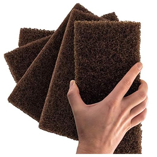 Heavy Duty XL Brown Scouring Pads, 5 Pack