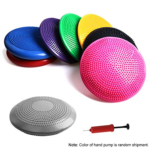 Disco de equilíbrio, Andoer 33CM Yoga Balance Disc inflável estabilidade oscilante almofada bomba de