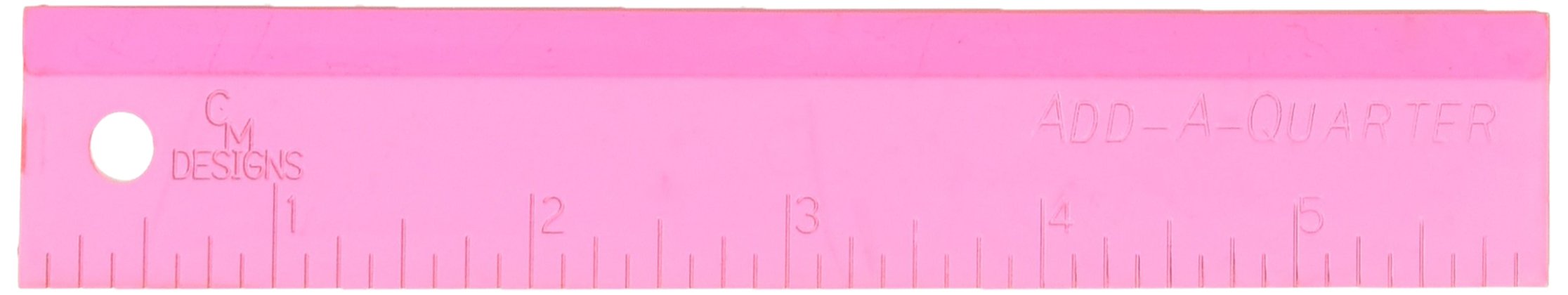 CM DesignsRuler 6" Add-A-Quarter Pink CMDesignsRuler6AddAQuarterPink, 6"