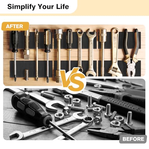 Image of SummerBrite 16 Pairs Large Hook and Loop Strips 2 x 5 Inch, Heavy Duty Adhesive Mounting Tape, Strong Sticky Back Fasteners for Securing Rugs, Tools & Couch Cushions, Black