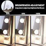 Lights Vanity Mirror, 14.5" L x 12" W LED Makeup Mirror with 9 LED Lights,3 Modes Light Modes&Touch Control Dimmable Tabletop Makeup Mirror,Detachable 10X Magnification,360°Rotation (White) - Image 3