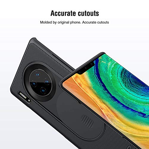 Image of Nillkin Polycarbonate Case for Huawei Mate 30 Pro /Mate 30 Pro 5G (6.53 inch Inch) Camshield Camera Close & Open Case Protect Black Color Pc Finish