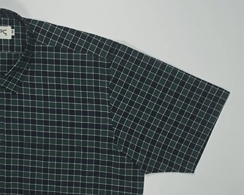 Image of GHPC 100% Cotton Checkered Half Sleeves Regular Fit Formal Shirt for Men