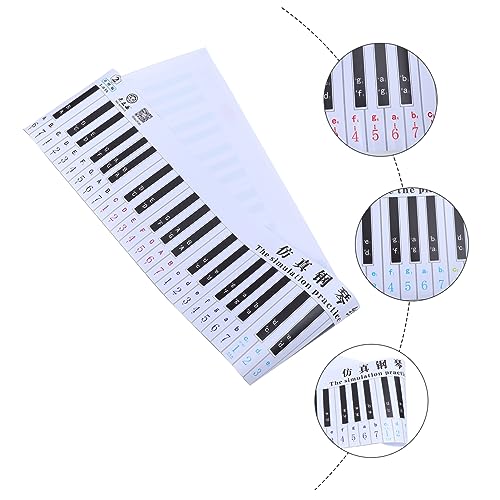 TOYANDONA 1Pc 88 Piano Clavier Tableau Mural Pratique Carte Lettre Piano Autocollants 88 Touche Simulation Clavier Numérique Piano Lettre Autocollants Piano Clavier Papier Keyborad Piano - Les Beatles, Paul McCartney, John Lennon, RIngo Starr, George Harrison TOYANDONA 1Pc 88 Piano Clavier Tableau Mural Pratique Carte Lettre Piano Autocollants 88 Touche Simulation Clavier Numérique Piano Lettre Autocollants Piano Clavier Papier Keyborad Piano – Image 6