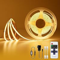 Ruban LED COB Blanc Froid 10 Mètres - 6500K, Dimmable, Télécommande | CRI90, 324 LEDs/m, étanche, Pour Décoration Intérieure