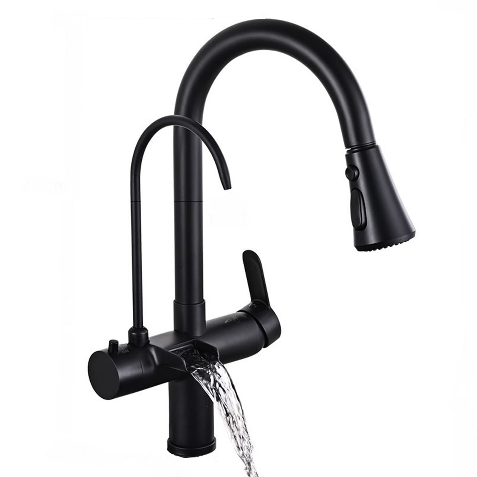 3 Way Kitchen Taps With Pull Out Spray, Faucet Water Filter