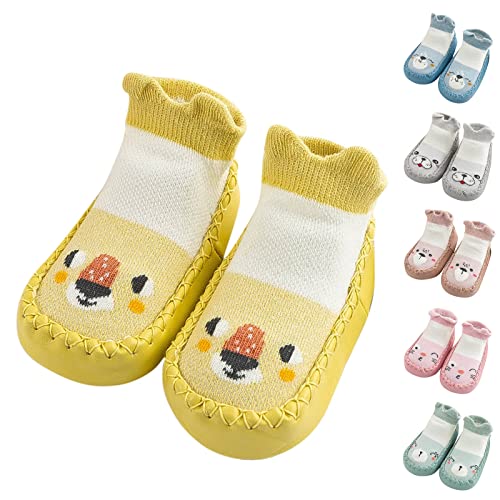 Winter Cute Toddler Shoes Flat Bottom Non Slip Floor Sports Shoes Socks Shoes Lightweight Comfortable Boots (Grey, 2.5-3 Years Toddler)3