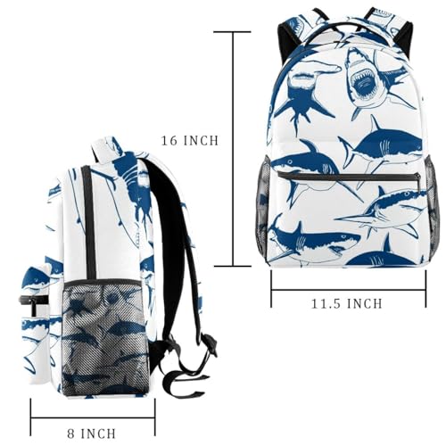 Sac de voyage décontracté à motif requin pour vos sorties et week-ends