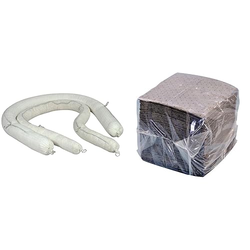 ESP 4WBOOM510 - Boom súper absorbente de aceite de policlulosa, absorción de 26 galones y almohadilla universal con hoyuelos NPS SFG-70 Spilfyter de