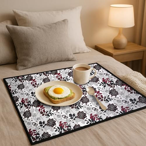 Image of Star Weaves Waterproof Bed Server /Food Mat /Bedsheet Protector /Reversible in 3 Layered Heavy Material(Colour and Print Might Vary According to Availability) / bed server mat Reversible / Place Mat