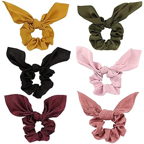 Jaciya Satin Silk Scrunchies - Women's Hair Ties for Ponytails, Thick Hair, and No Damage Cover
