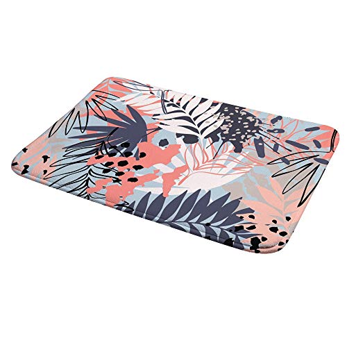 Tapis de bain velours corail absorbant et antidérapant pour douche