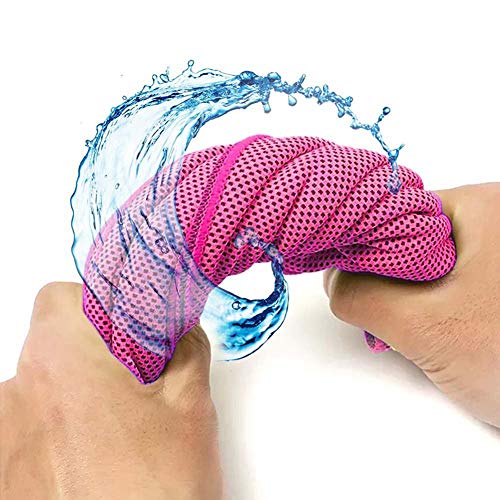 Heaven2017 Summer Cooling Towel Mesh Ice Cold Travel Sports Running Gym Microfiber Yoga Towel Orange #TOP7