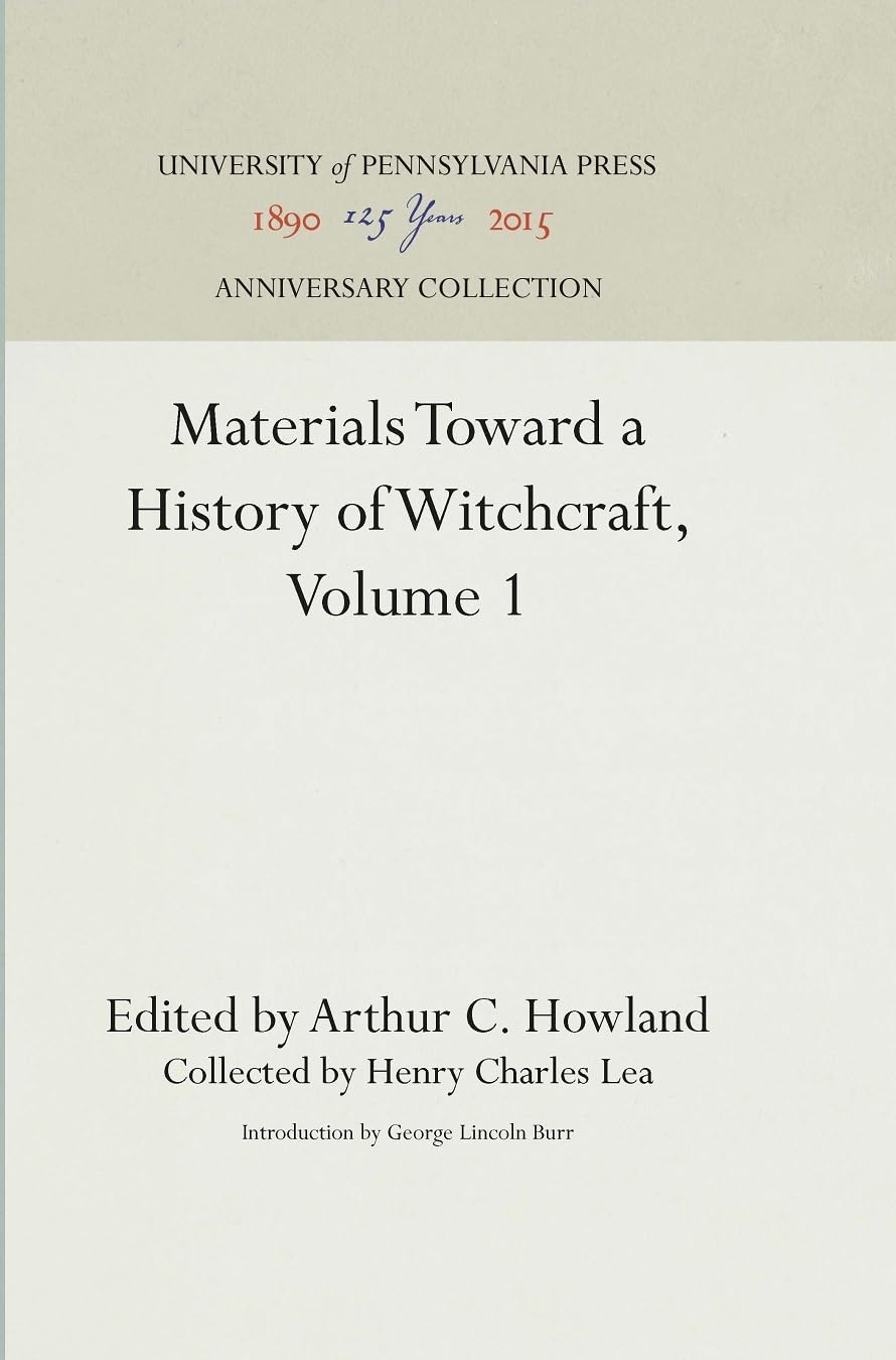 洋書 Materials Toward History Witchcraft -Lea Materials Toward a History of Witchcraft, Volume 1: Lea, Henry